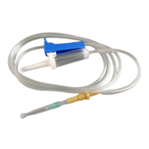 IV Set vented with latex bulb with luer lock