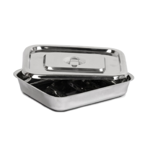 HH1003-Instrument Tray with Cover (Stainless steel) – (Inner dia.)