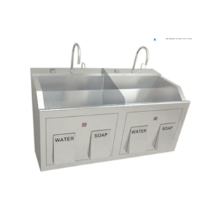 HH1030-SCRUB STATION WALL MOUNTED DOUBLE TAP