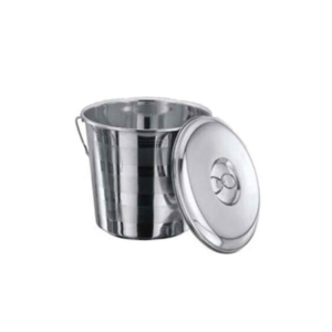 HH1032-BUCKET WITH COVER STAINLESS STEEL 202 GRADE
