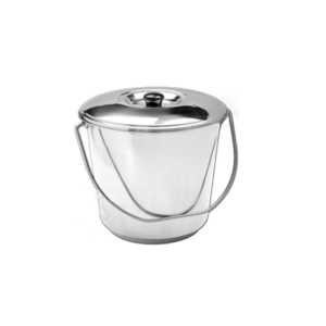 HH1039-Pail (Bucket) with Cover, Stainless Steel